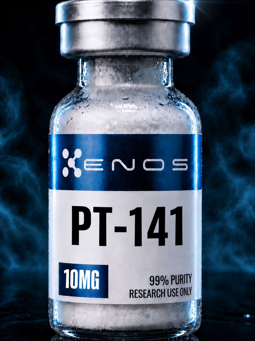 PT-141 10MG research vial, third-party tested, ENOS Labs USA