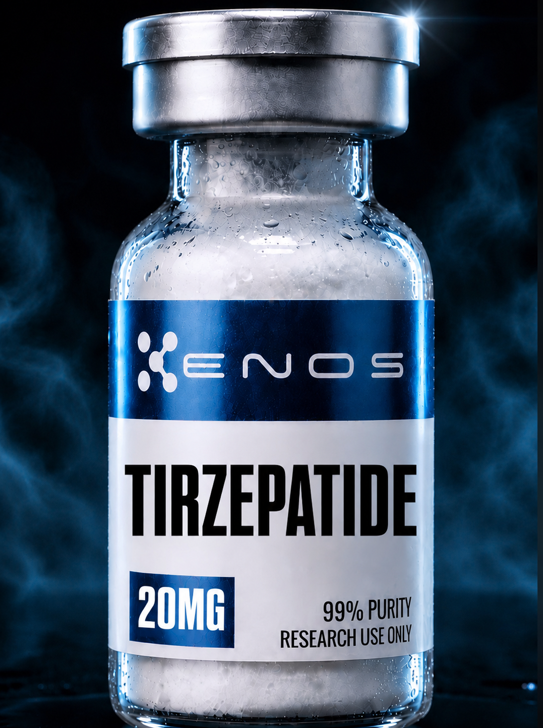 GLP-2 "TIRZ" 20MG research vial, third-party tested, ENOS Labs USA