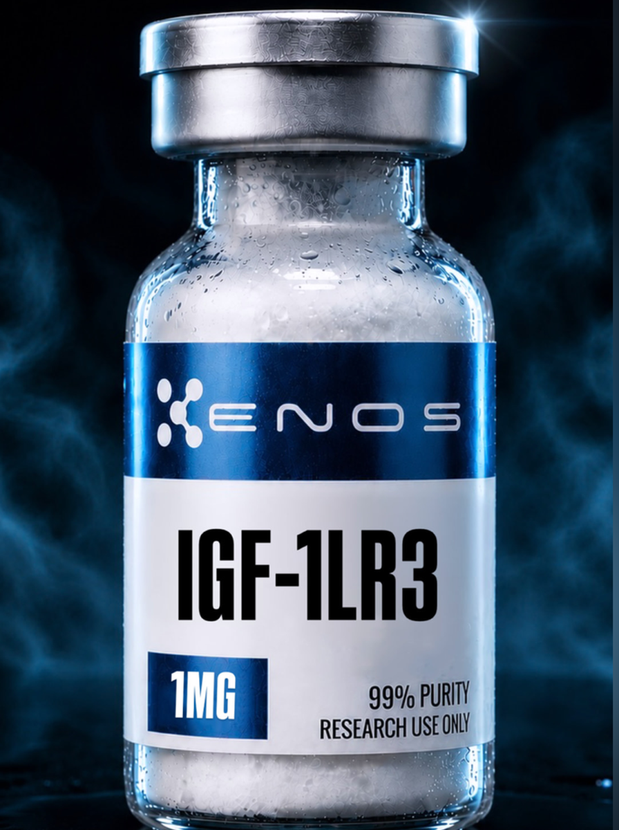 IGF-1 LR3 1MG research vial, third-party tested, ENOS Labs USA